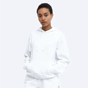 Reigning Champ NWT White Hoodie Sweater Large 100% Cotton Athletic Loungewear